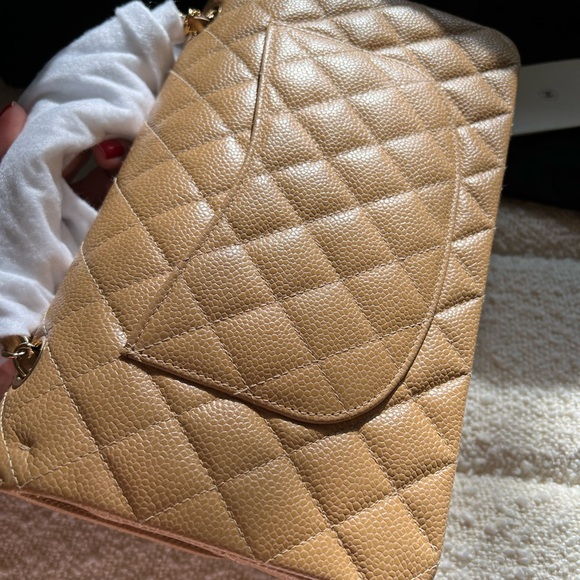 Chanel Classic Double Flap bag Medium Dark Beige - Picture 7 of 16